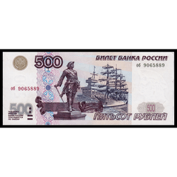 аверс 500 рублёў 2001 "500 рублей"