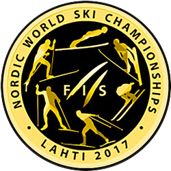 реверс 50 Rubel 2017 "Weltmeisterschaft im Skisport im Jahr 2017. Lahti"