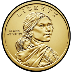 аверс 1$ (buck) 2017 "USA - 1 Dollar / 2017 - Sacagawea"