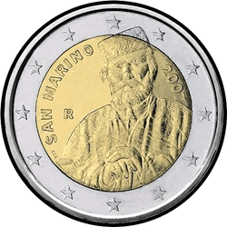 аверс 2€ 2007 "Bicentenario del nacimiento de Giuseppe Garibaldi"