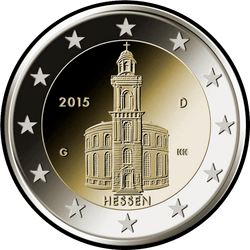 аверс 2€ 2015 "Pauluskyrkan i Hessen (D)"