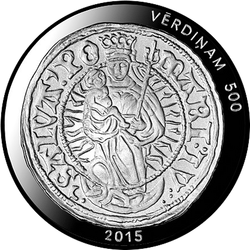 реверс 5€ 2015 "500. gadadiena - Livonijas ferding"