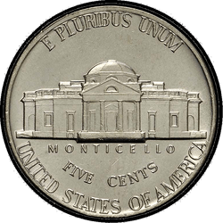 реверс 5¢ (nickel) 1972 ""