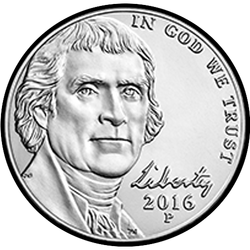 аверс 5¢ (nickel) 2016 ""