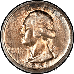 аверс 25¢ (quarter) 1959 ""
