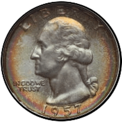 аверс 25¢ (quarter) 1957 ""