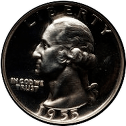 аверс 25¢ (quarter) 1955 ""