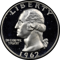 аверс 25¢ (quarter) 1962 ""