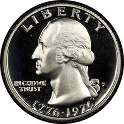 аверс 25¢ (quarter) 1976 "USA - Quarter / 1976 - {"_":"P"}"