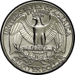 реверс 25¢ (quarter) 1989 "الولايات المتحدة الأمريكية - الربع / 1989 - S الدليل"