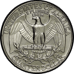 реверс 25¢ (quarter) 1988 "الولايات المتحدة الأمريكية - الربع / 1988 - S الدليل"