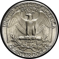 реверс 25¢ (quarter) 1986 "USA - kwartał / 1986 - S Dowód"