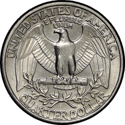 реверс 25¢ (quarter) 1980 "미국 - 분기 / 1980 - 증거 S"