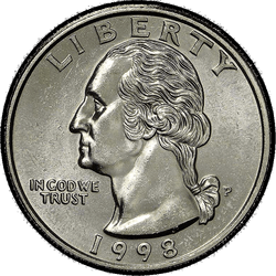 аверс 25¢ (quarter) 1998 ""