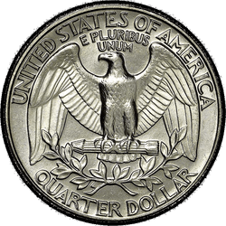 реверс 25¢ (quarter) 1991 "USA  - クォーター/ 1991  -  S証明"