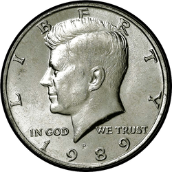 аверс 50¢ (half) 1989 "USA - 50 senttiä (Half dollari) / 1989 - S Todistus"