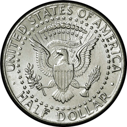 реверс 50¢ (half) 1989 "الولايات المتحدة الأمريكية - 50 سنتا (نصف الدولار) / 1989 - S إثبات"