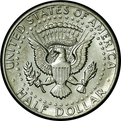 реверс 50¢ (half) 1982 "ABD - 50 Cents (Half Dollar) / 1982 - S Kanıtı"