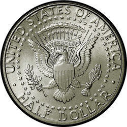 реверс 50¢ (half) 1997 "EUA - 50 Cents (meio dólar) / 1997 - Silver Pr"