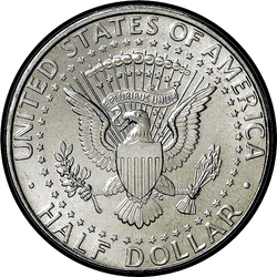 реверс 50¢ (half) 1996 "미국 - 50 센트 (하프 달러) / 1996 - 실버 잠"