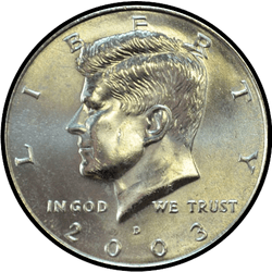 аверс 50¢ (half) 2003 "USA - 50 Cents (Half Dollar) / 2003 - D"