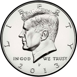 аверс 50¢ (халф) 2013 "USA - 50 Cents (Half Dollar) / 2013 - Silver"
