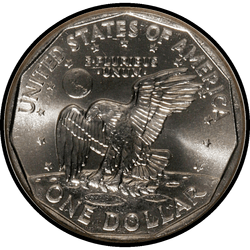 реверс 1$ (бак) 1999 "США - 1 доллар / 1999 - { "_": "PROOF"}"