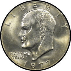 аверс 1$ (бак) 1977 "США - 1 долар / 1977 - P"