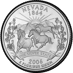 реверс 25¢ (quarter) 2006 "Nevada Država Quarter / P"
