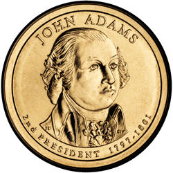 аверс 1$ (buck) 2007 "John Adams"