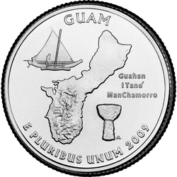 реверс 25¢ (quarter) 2009 "Guam kwartał / P"