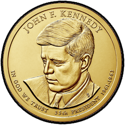 аверс 1$ (buck) 2015 "John Kennedy"