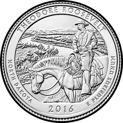 реверс 25¢ (quarter) 2016 "Theodore Roosevelt"