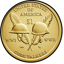 реверс 1$ (buck) 2016 "USA - 1 Dolar / 2016 -code Mówców / P"