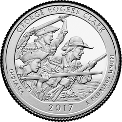 реверс 25¢ (quarter) 2017 "George Rogers Clark National Historical Park"