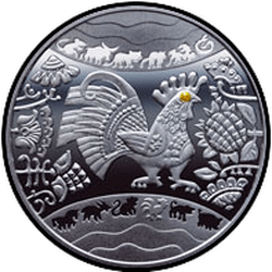 реверс 5 hryvnias 2016 "Year of the Rooster"