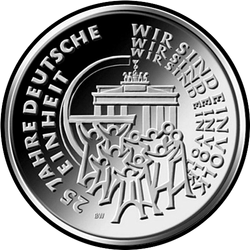 реверс 25€ 2015 "25ème anniversaire - Réunification allemande"