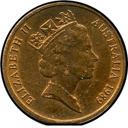аверс 1 cent 1990 ""