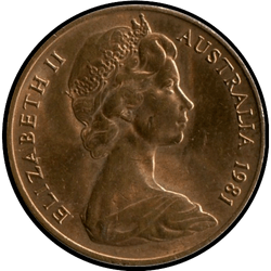 реверс 2 cents 1971 ""