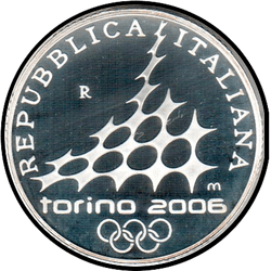 реверс 10€ 2005 "XX Olimpiadi invernali, Torino 2006 - Pattinaggio di velocità"