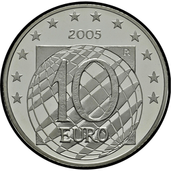 аверс 10€ 2005 "Мир і свобода Європи"
