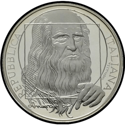 реверс 10€ 2006 "Prominente Europäer - Leonardo da Vinci"