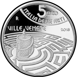 аверс 5€ 2018 "Le Ville Venete - Veneto"