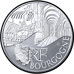 аверс 10 евро 2011 "Французские регионы - Бургундия"