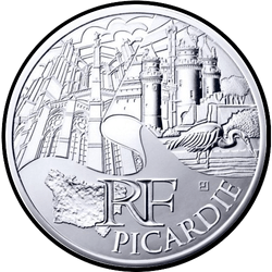 аверс 10€ 2011 "Regiones francesas - Picardía"