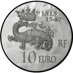 реверс 10€ 2013 "Re e presidenti - Francesco I di Francia"