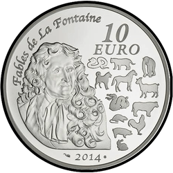 аверс 10 евро 2014 "Китайский Зодиак - Год Лошади"