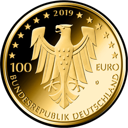 аверс 100€ 2019 "Шпайєрський собор"