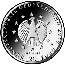аверс 20 euro 2019 "100 years of the Weimar Constitution"