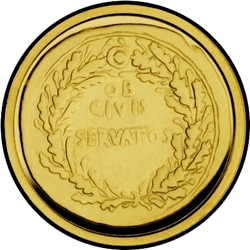 реверс 20 euro 2008 "Octavian Augustus Gold Coin"